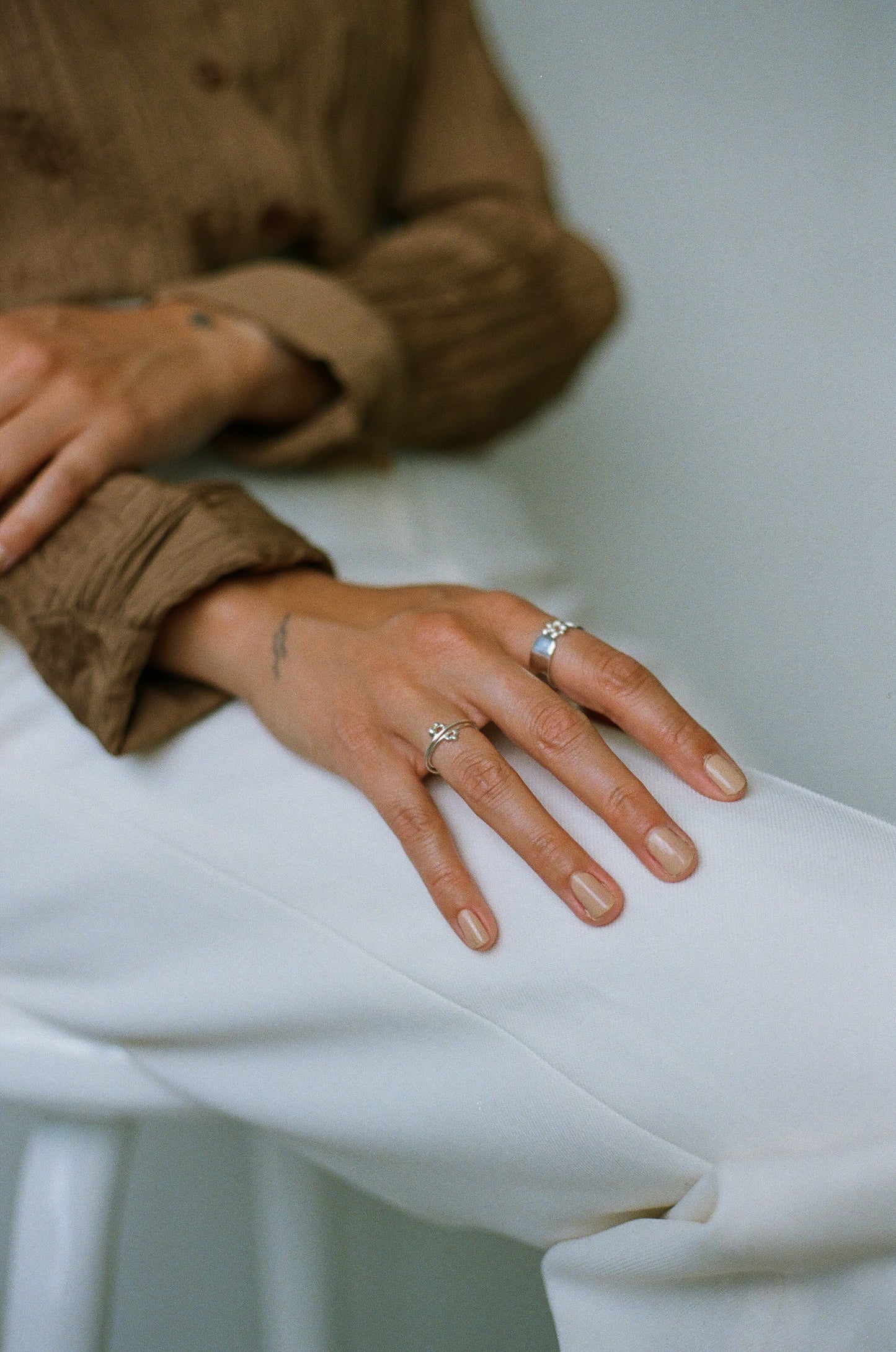 MK - Bague minimaliste en argent - Iota - R300