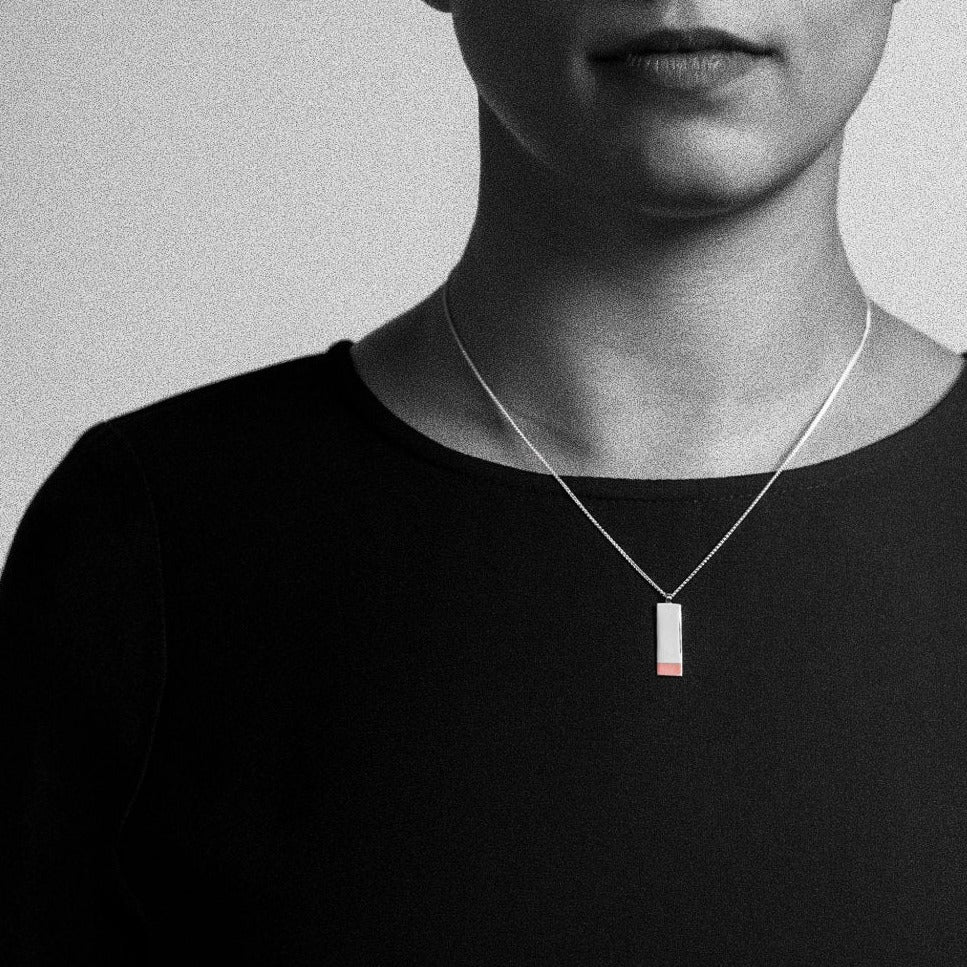 MON - Collier argent et cuivre Sha11