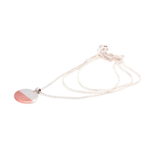 MON - Collier argent et cuivre Sha14