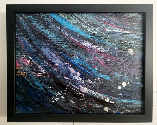 ''Parcelle d'harmonie" tableau 8 x 10 à l'acrylique, encadrée