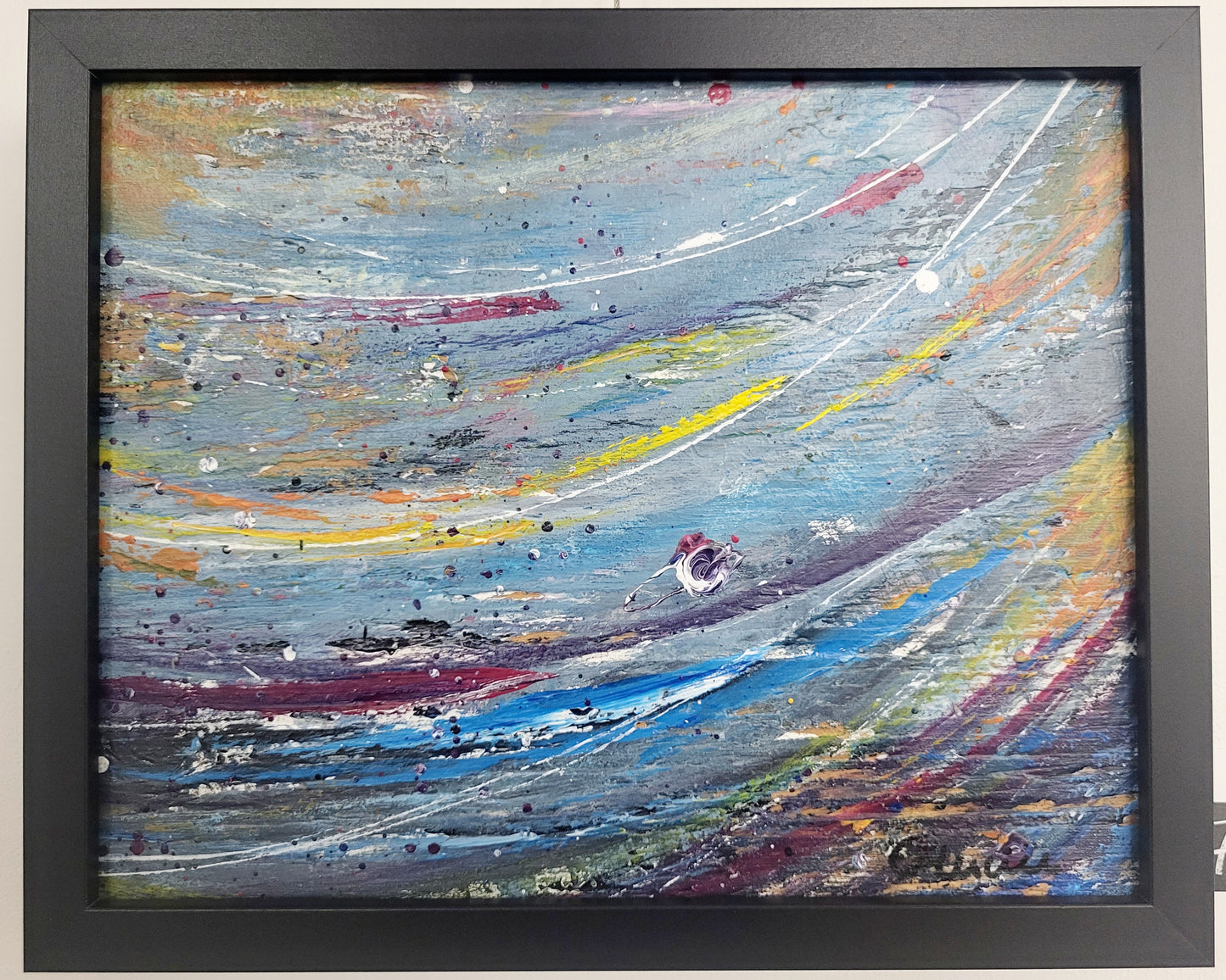 ''Parcelle de bienveillance" tableau 8 x 10 à l'acrylique, encadré