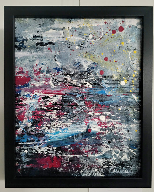 ''Parcelle de confiance" tableau 8 x 10 à l'acrylique, encadré