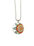 Pendentif (grand rond) en émail sur cuivre - Collection Bella
