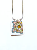 Pendentif (rectangle) en émail sur cuivre - Collection Bella