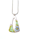 Pendentif (triangle percé) en émail sur cuivre - Collection Bella