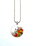 Pendentif (grand rond) en émail sur cuivre - Collection Fiesta 2