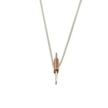 MON - Collier argent et cuivre Pli11