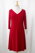 Robe Alice rouge à manches trois-quart