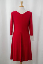 Robe Alice rouge à manches trois-quart