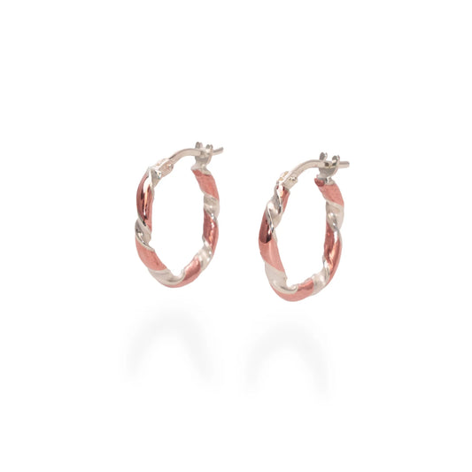 MON - Boucles d'oreilles argent et cuivre Stack02