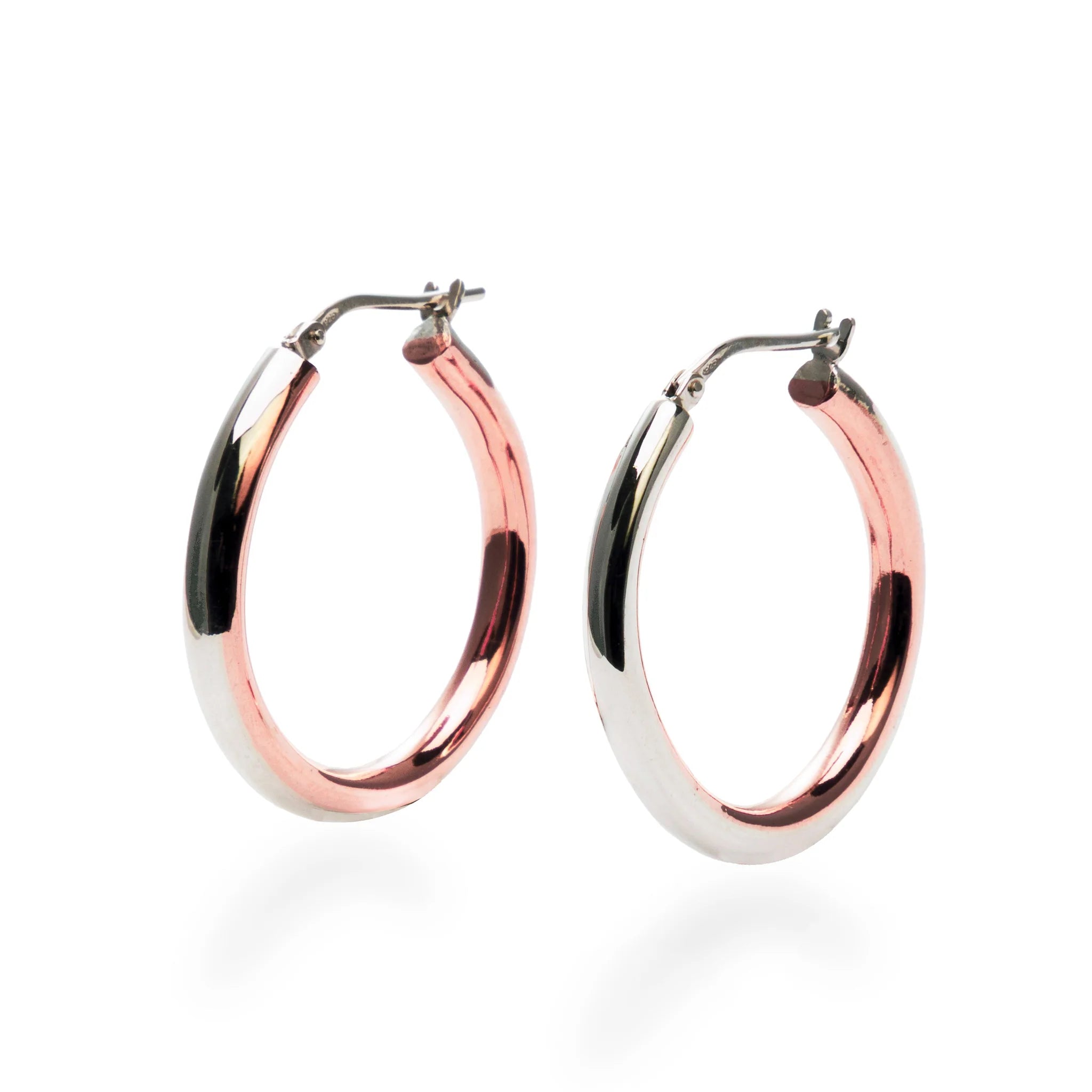MON - Boucles d'oreilles argent et cuivre Stack06