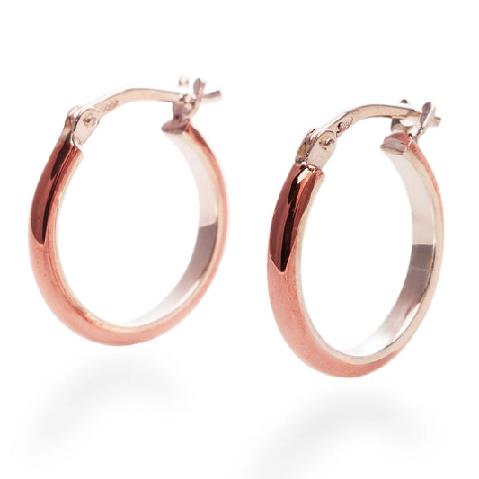 MON - Boucles d'oreilles argent et cuivre Stack07