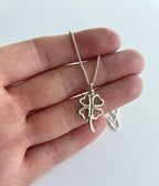 Collier à pendentif trèfle en argent - Audrey Seyer