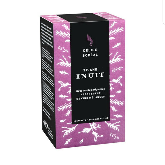 Assortiment de 5 mélanges, 20 sachets de tisane Délice Boréal - Christine Mercier atelier - boutique - Délice Boréal