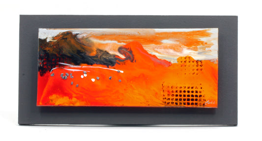 Avoir pour voisin un géant assoupi - Oeuvre murale en verre fusionné