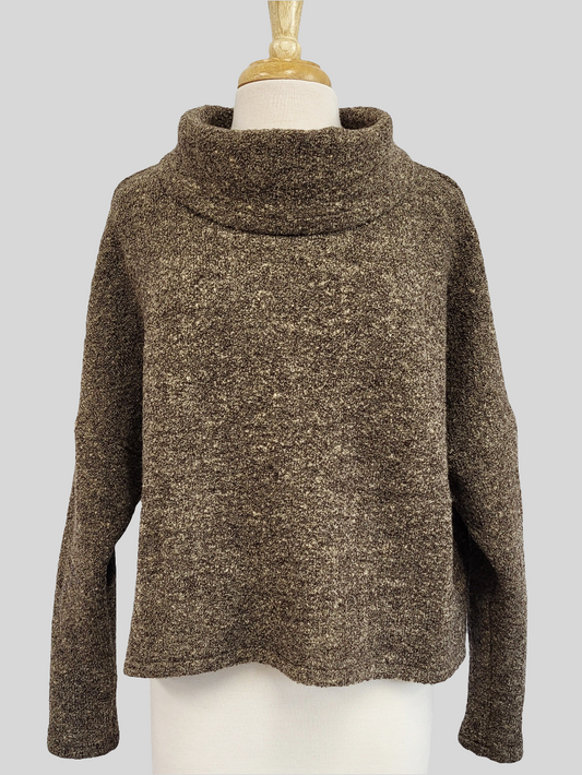 Haut ample à manches longues en tricot de laine