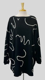Robe/tunique Nadine en taille unique, motif abstrait