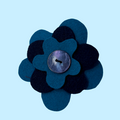 Broche fleur en laine