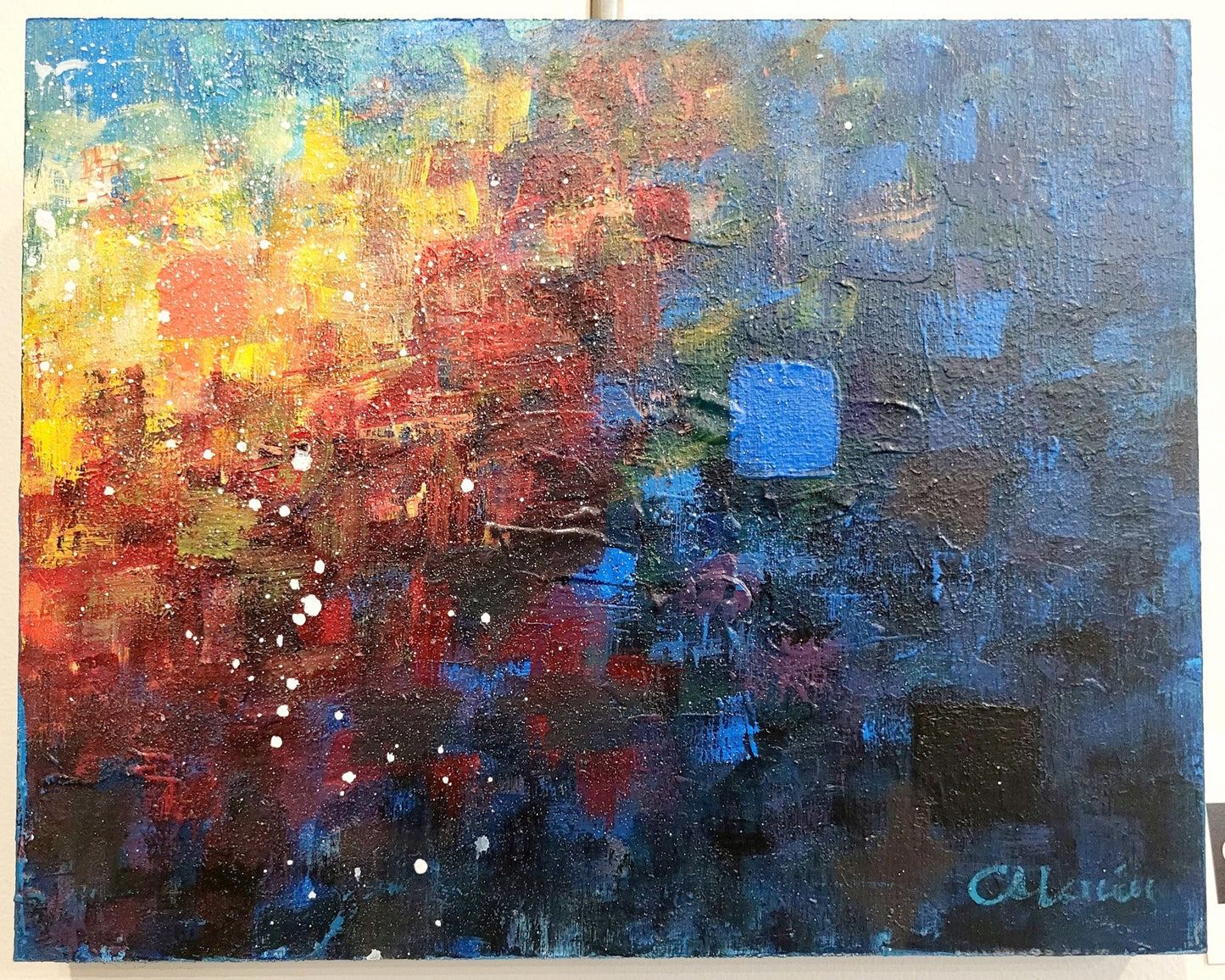 "Clair - obscur" triptyque 8 x 30 à l'acrylique - Christine Mercier atelier - boutique - Christine Mercier art