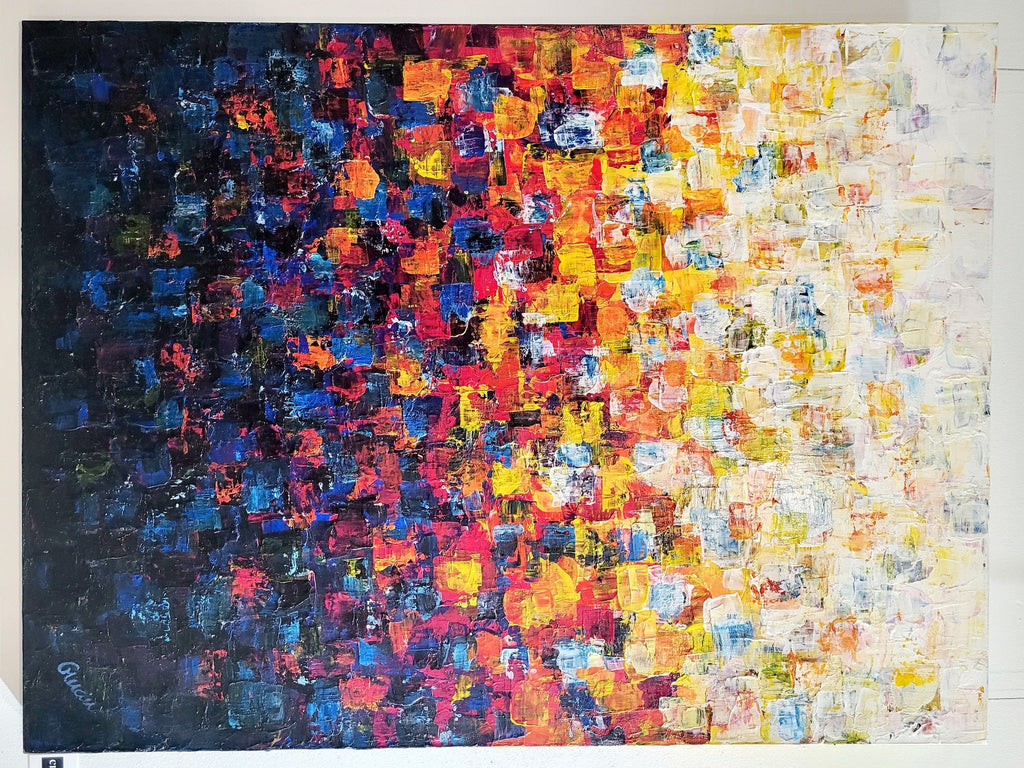 ''Émergence" tableau 40 x 30 à l'acrylique - Christine Mercier atelier - boutique - Christine Mercier art