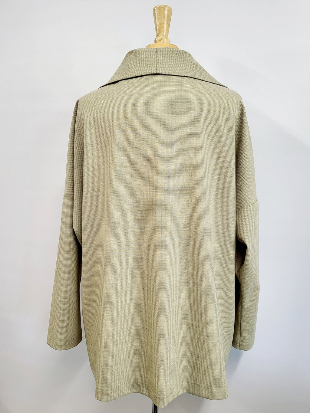 ''Lola'' veste ample en pure laine ultra fine, vert sauge - Christine Mercier atelier - boutique - Christine Mercier