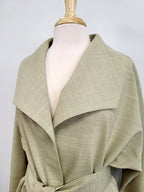 ''Lola'' veste ample en pure laine ultra fine, vert sauge - Christine Mercier atelier - boutique - Christine Mercier