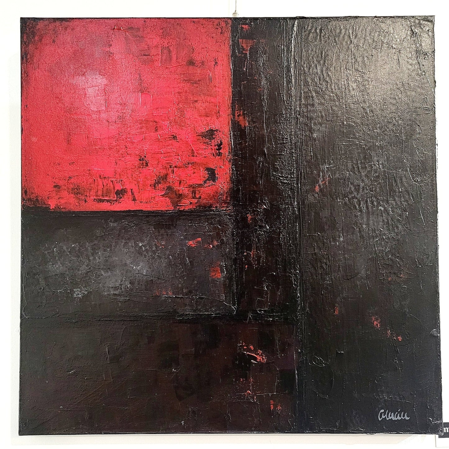 "Mondrianité" tableau 24 x 24 à l'acrylique - Christine Mercier atelier - boutique - Christine Mercier art