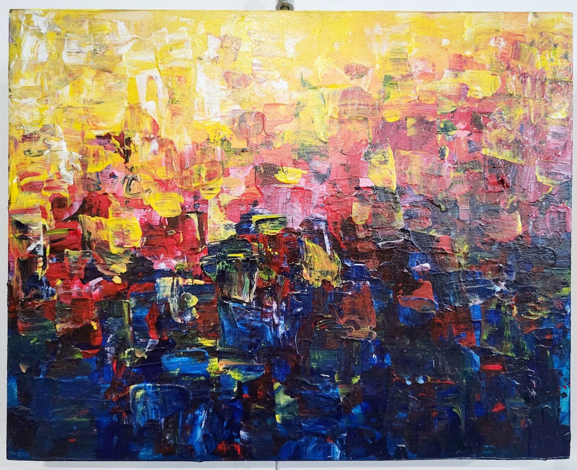 "Renouveau" triptyque 8 x 30 à l'acrylique - Christine Mercier atelier - boutique - Christine Mercier art