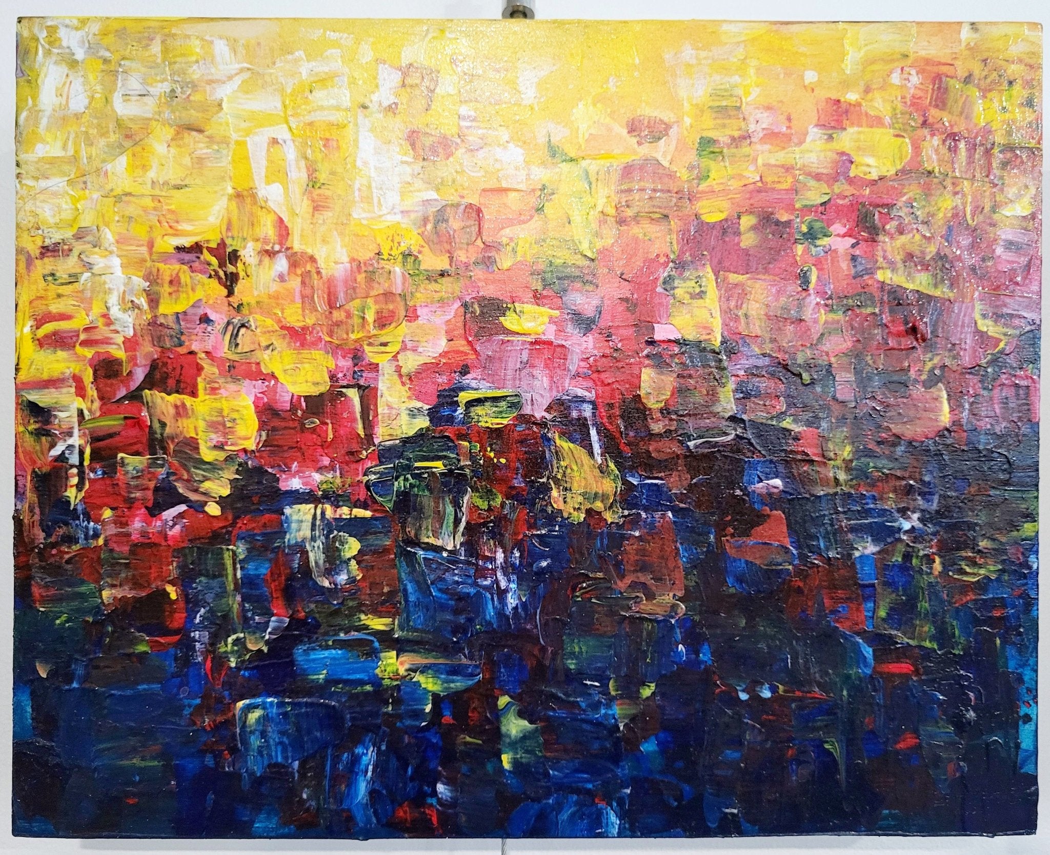 "Renouveau" triptyque 8 x 30 à l'acrylique - Christine Mercier atelier - boutique - Christine Mercier art
