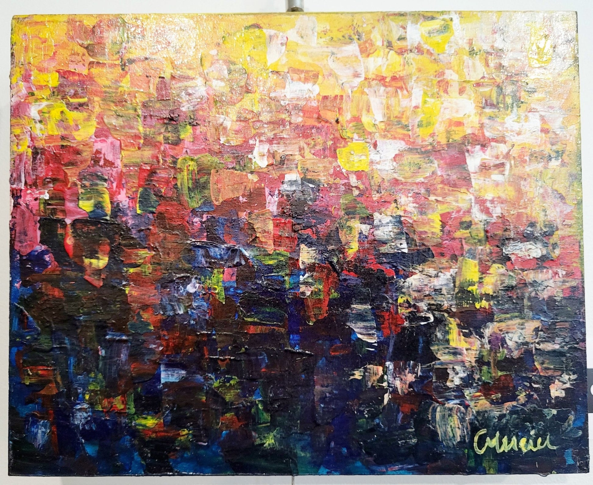"Renouveau" triptyque 8 x 30 à l'acrylique - Christine Mercier atelier - boutique - Christine Mercier art