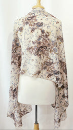 Foulard long et léger à motif paisley et floral