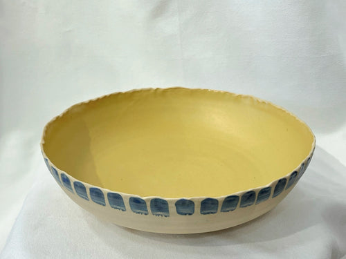 Bol à fruits jaune et bleu - Bia céramique