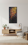 Inexorablement - tableau 48 x 24 à l'acrylique