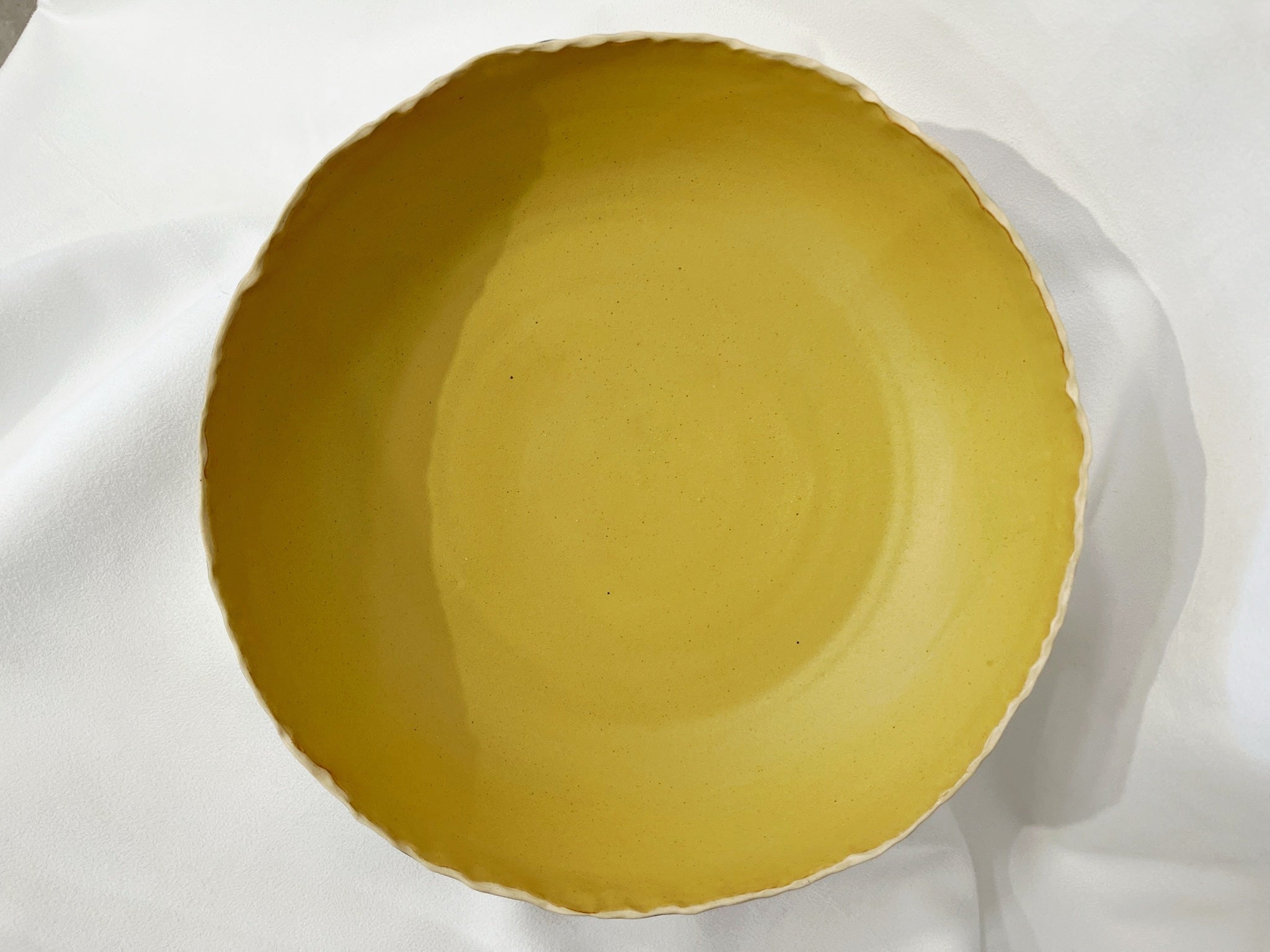 Yellow and blue fruit bowl - Bia ceramic
