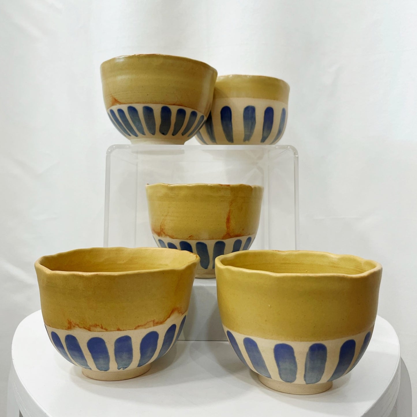Bol moyen jaune et bleu - Bia céramique
