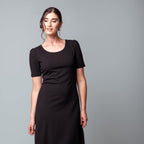 Robe Michelle longueur midi, manche à pli rond
