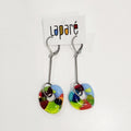 Boucles d'oreilles colorées en verre fusionné - Laparé bijoux
