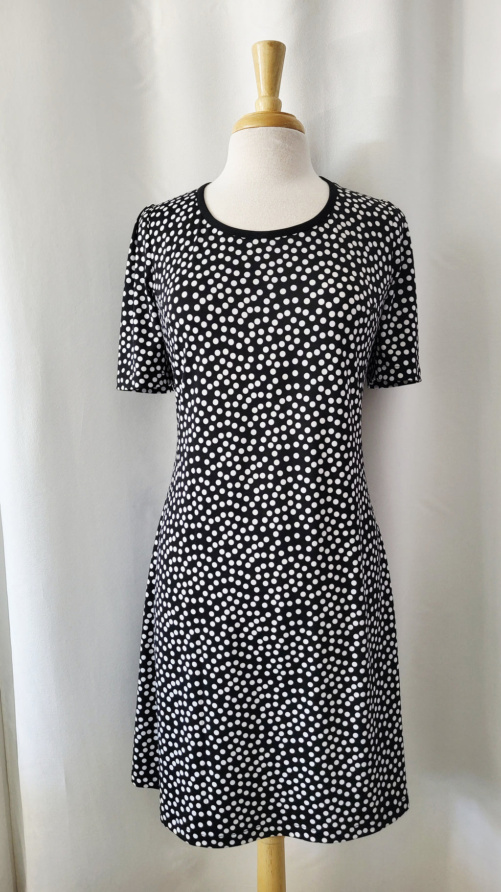 Robe Michelle imprimée, manche à pli rond