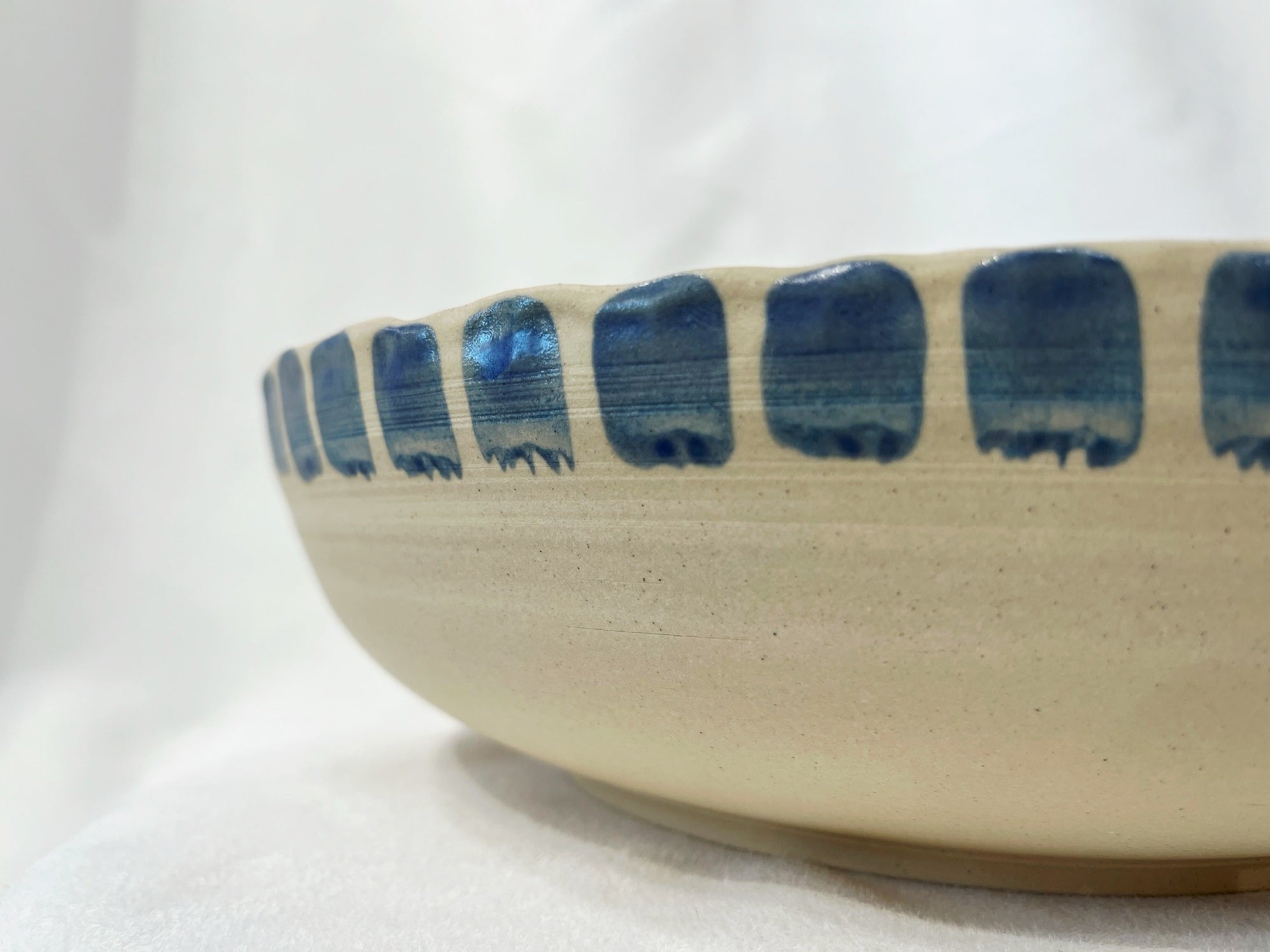 Yellow and blue fruit bowl - Bia ceramic