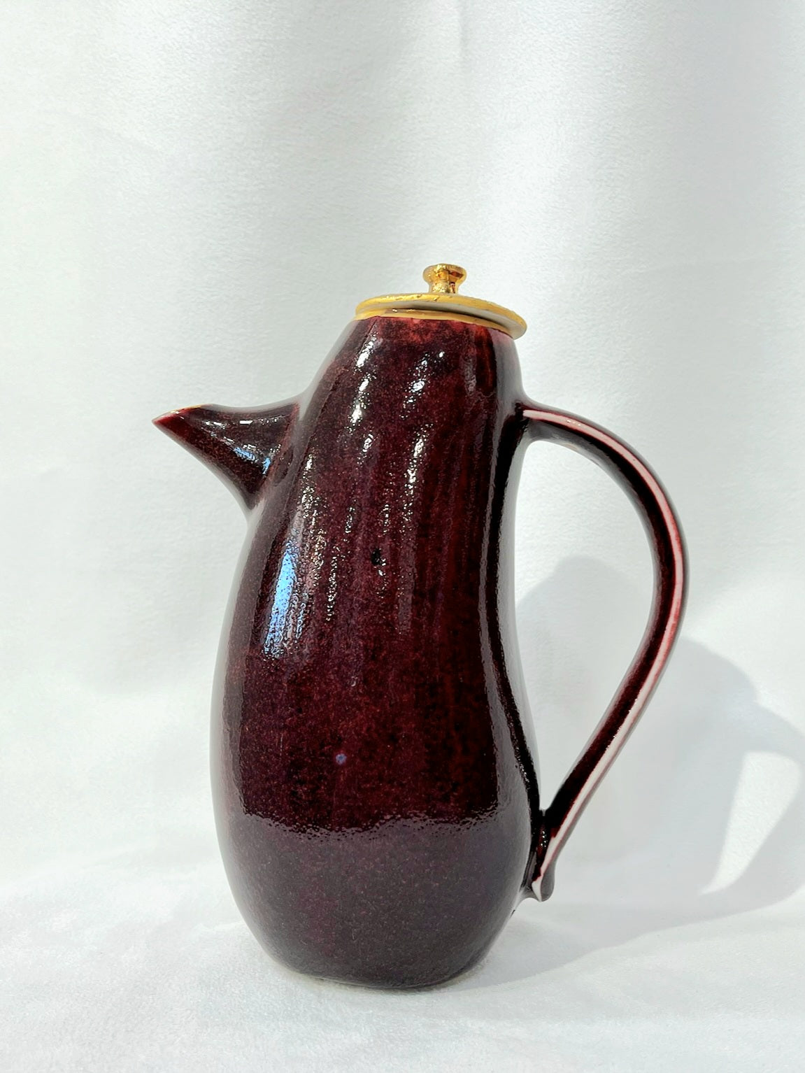 Purple and 23K Gold Teapot - Pauline Pelletier