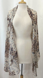 Foulard long et léger à motif paisley et floral