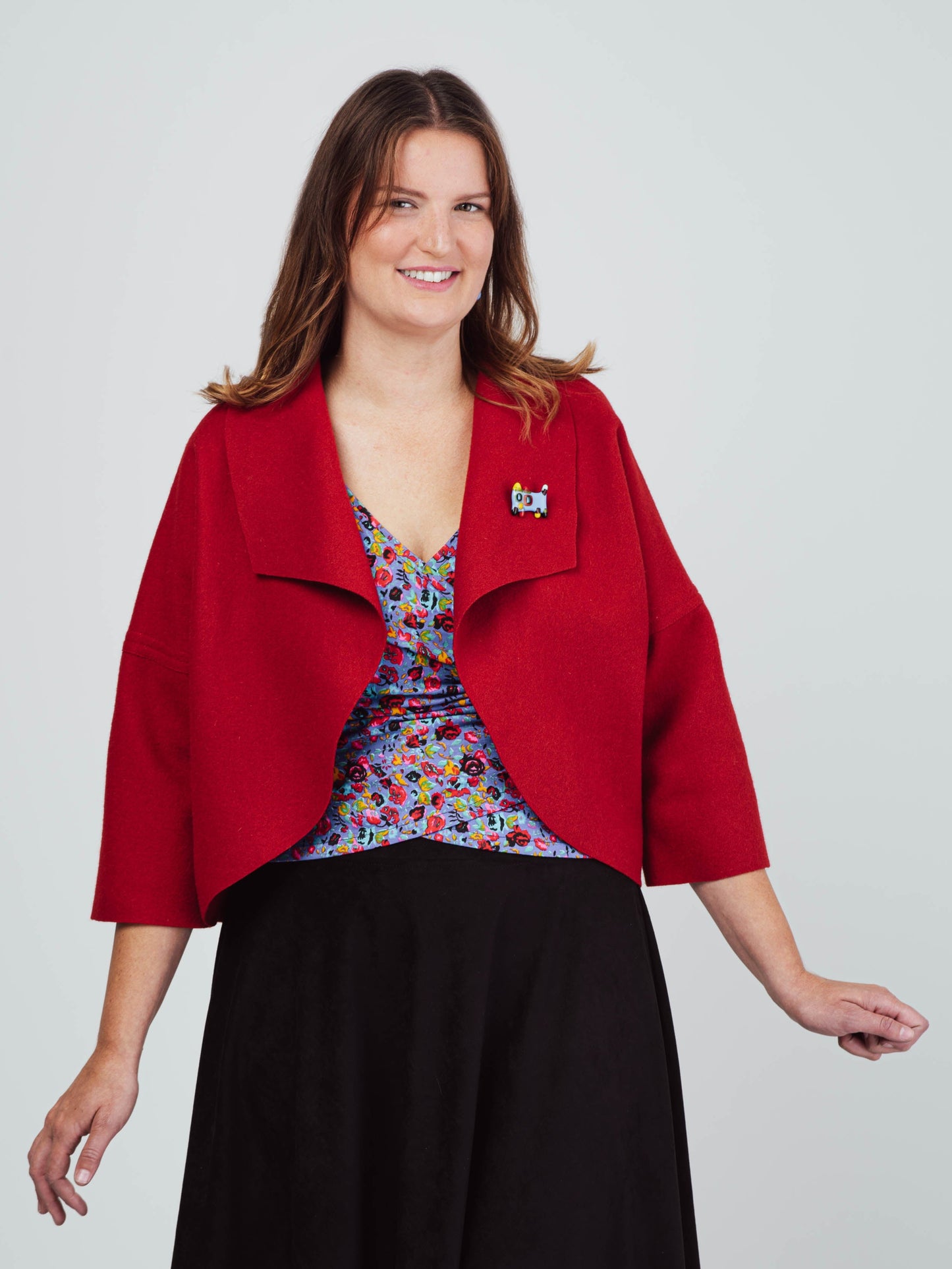 Veste Lola courte, boléro ample en laine