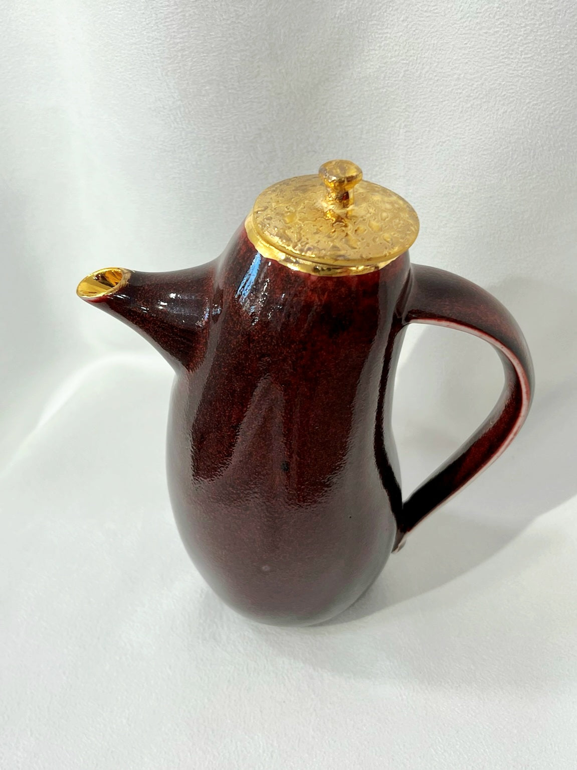 Purple and 23K Gold Teapot - Pauline Pelletier