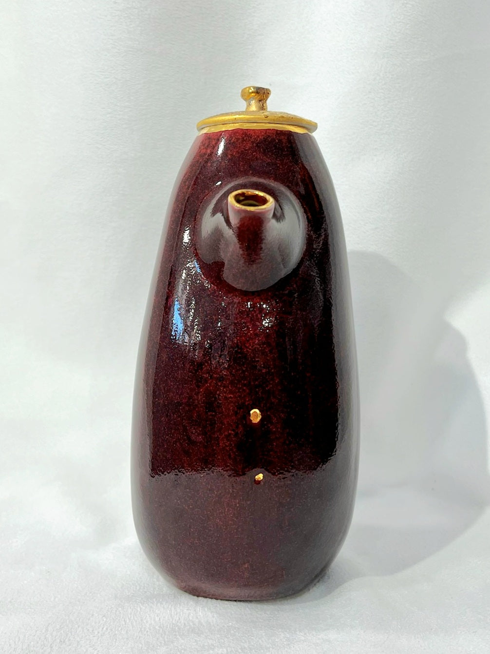 Purple and 23K Gold Teapot - Pauline Pelletier