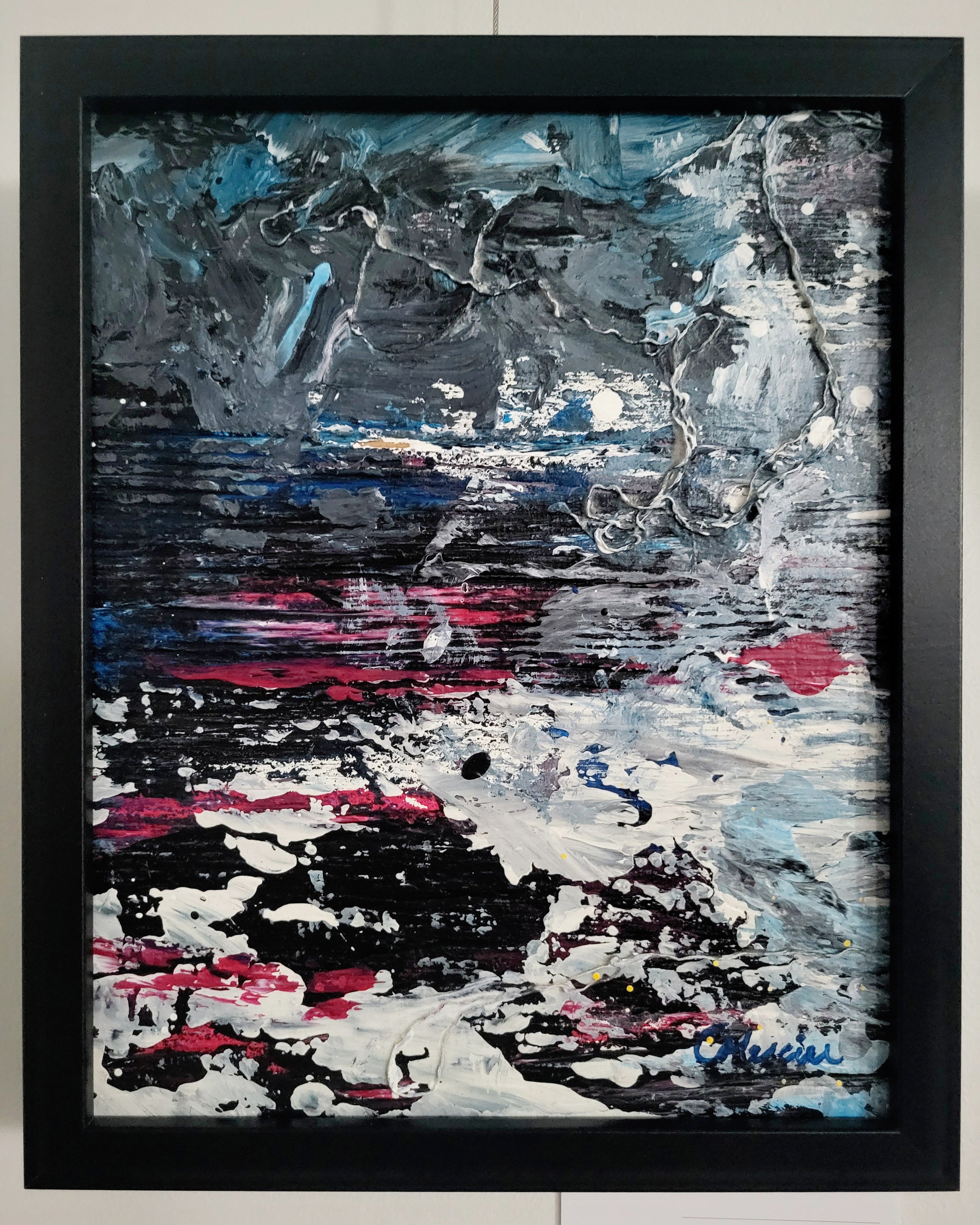 Parcelle de transformation - tableau 8 x 10 à l'acrylique, encadrée