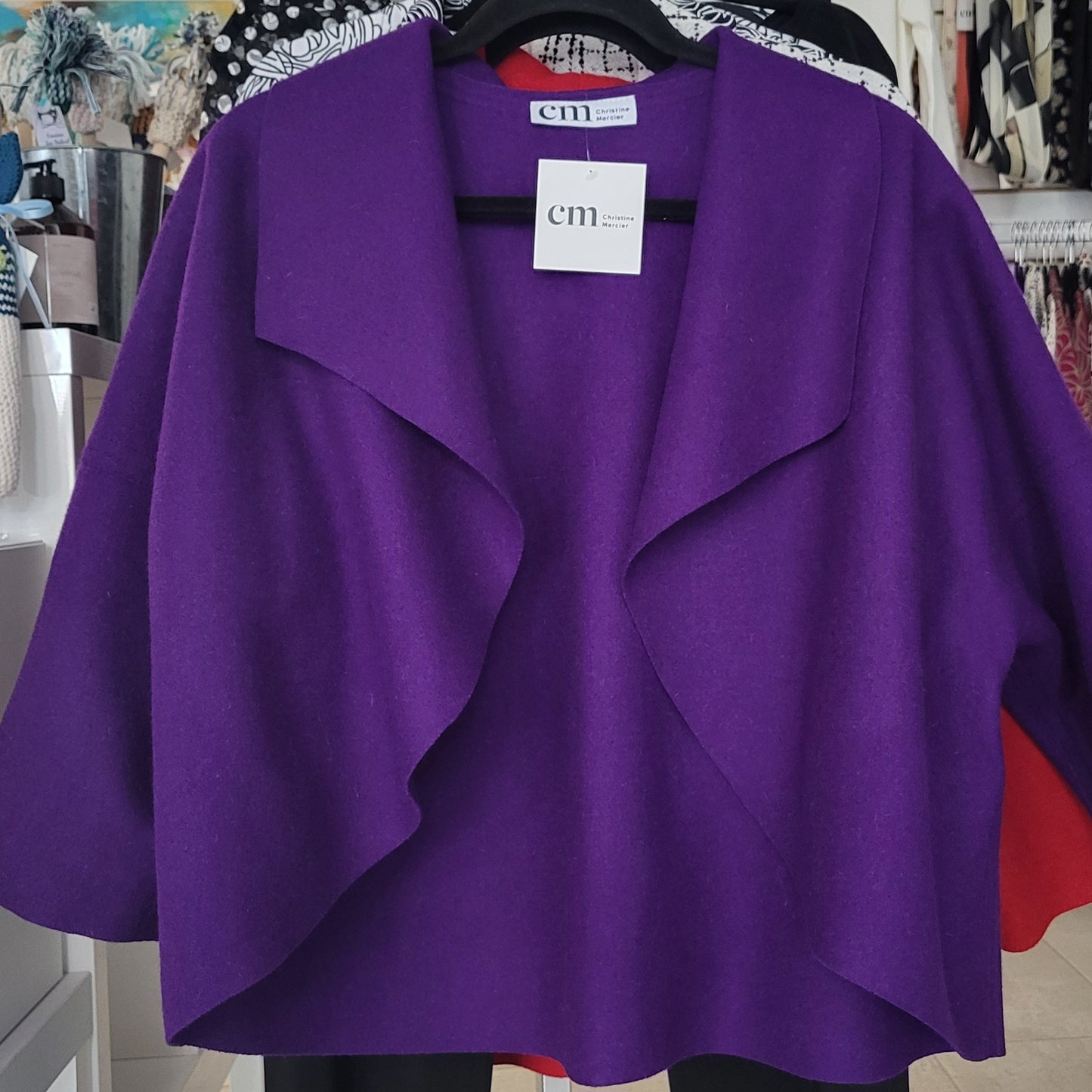 Veste Lola courte, boléro ample en laine