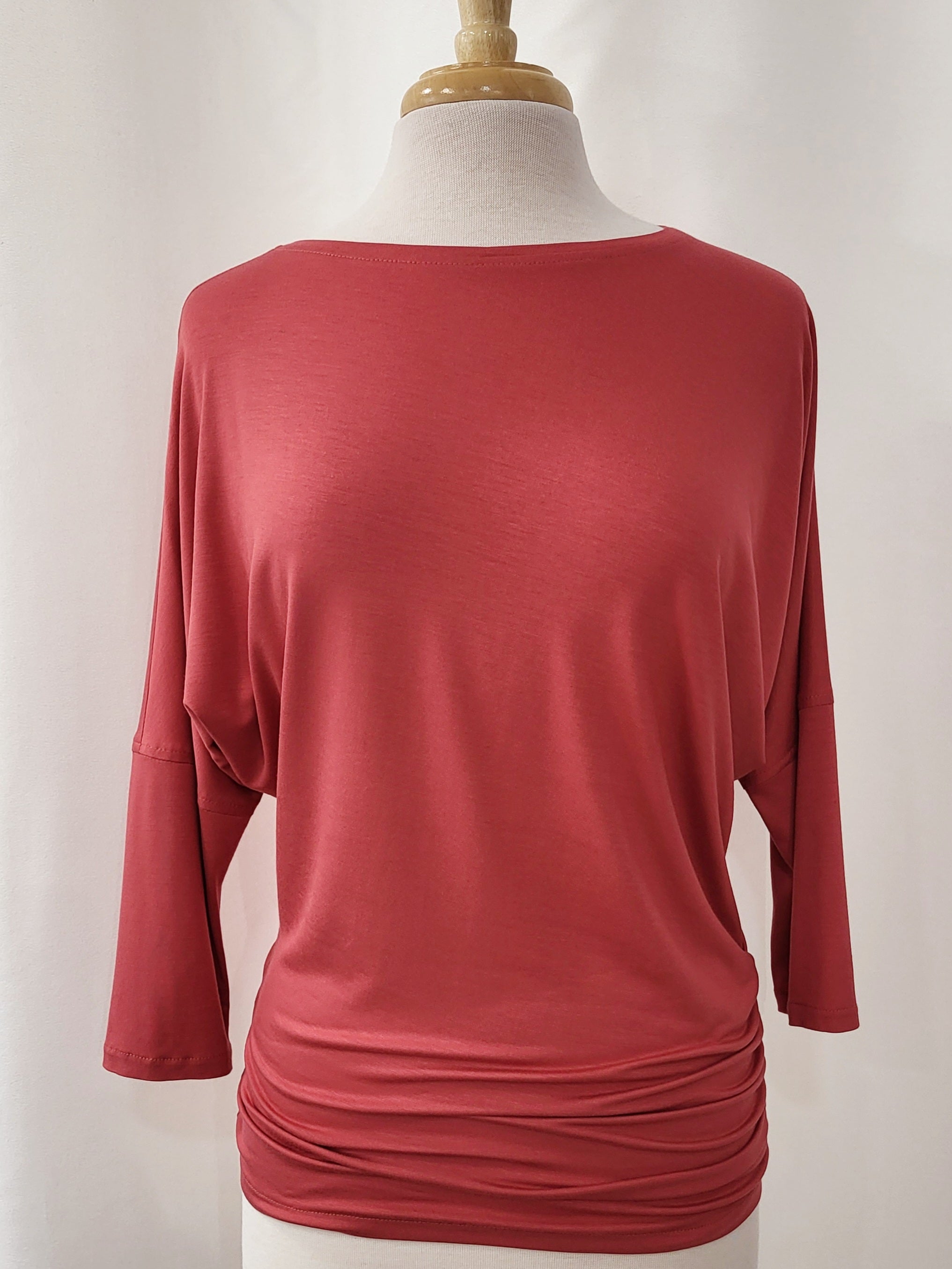 Haut Brigitte manches 3/4 en jersey de bambou - choix de 6 couleurs