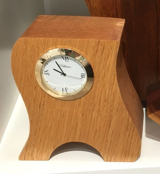 HPEL - Horloge Pellerin en bois plus petite 5 ‘´, en chêne - Christine Mercier atelier-boutique