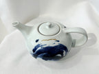 Ensemble théière et tasses bleu et or 23K - Pauline Pelletier
