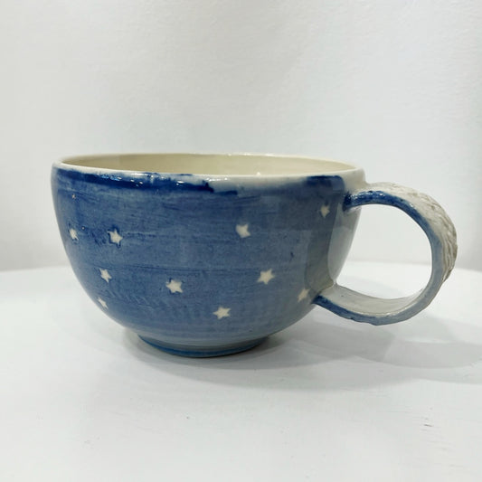 Tasse bleue étoilée - Marie Rancourt céramiste